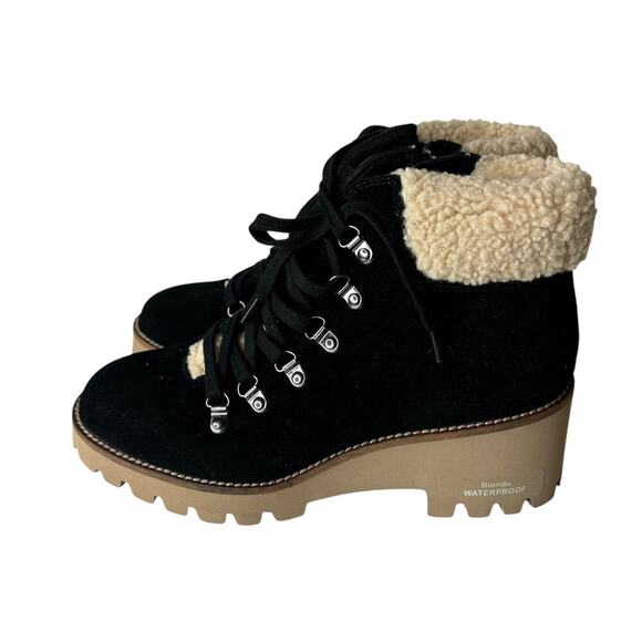 Blondo Devin Waterproof Suede Boots Black Size 7 - Picture 3 of 7